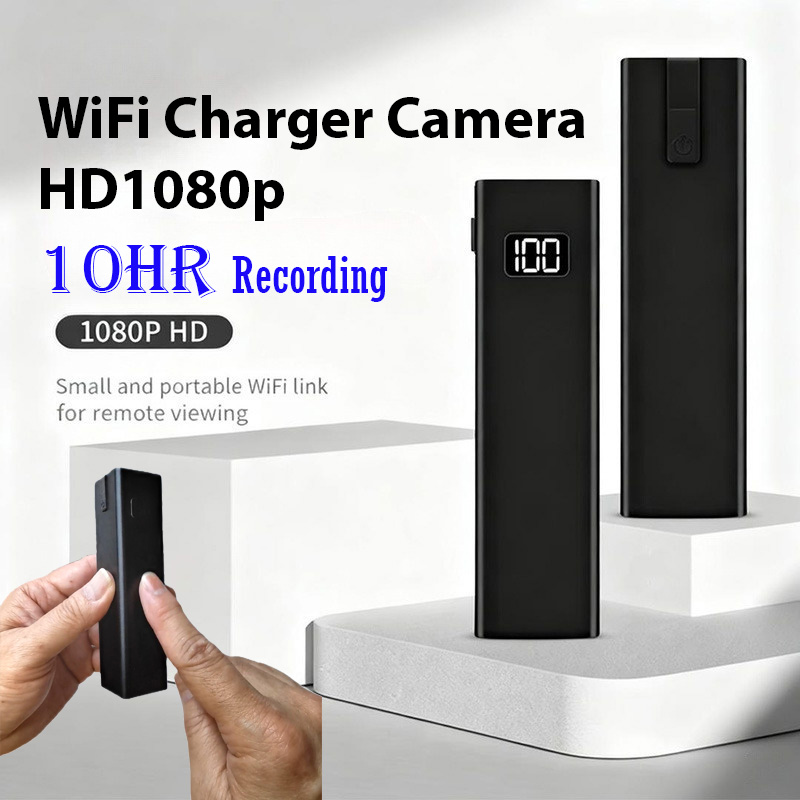 W25 WiFi Charger Camera 1080P HD Wireless Cam Night Vision 3600mAh Battery Wide Angle Support SD Card