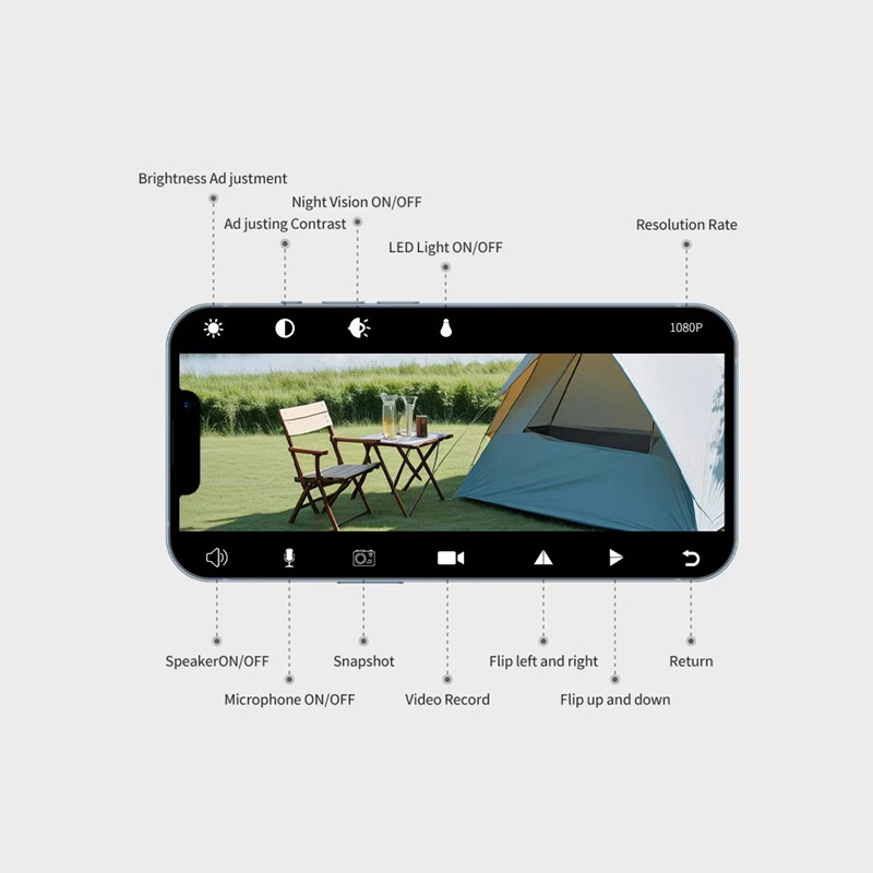 W25 WiFi Charger Camera 1080P HD Wireless Cam Night Vision 3600mAh Battery Wide Angle Support SD Card - Image 4