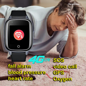 G4CH 4G GPS Tracking Fall Alarm Heart Rate Blood Pressure Oxygen Temperature SOS Waterproof Phone Smart watch for The Elderly