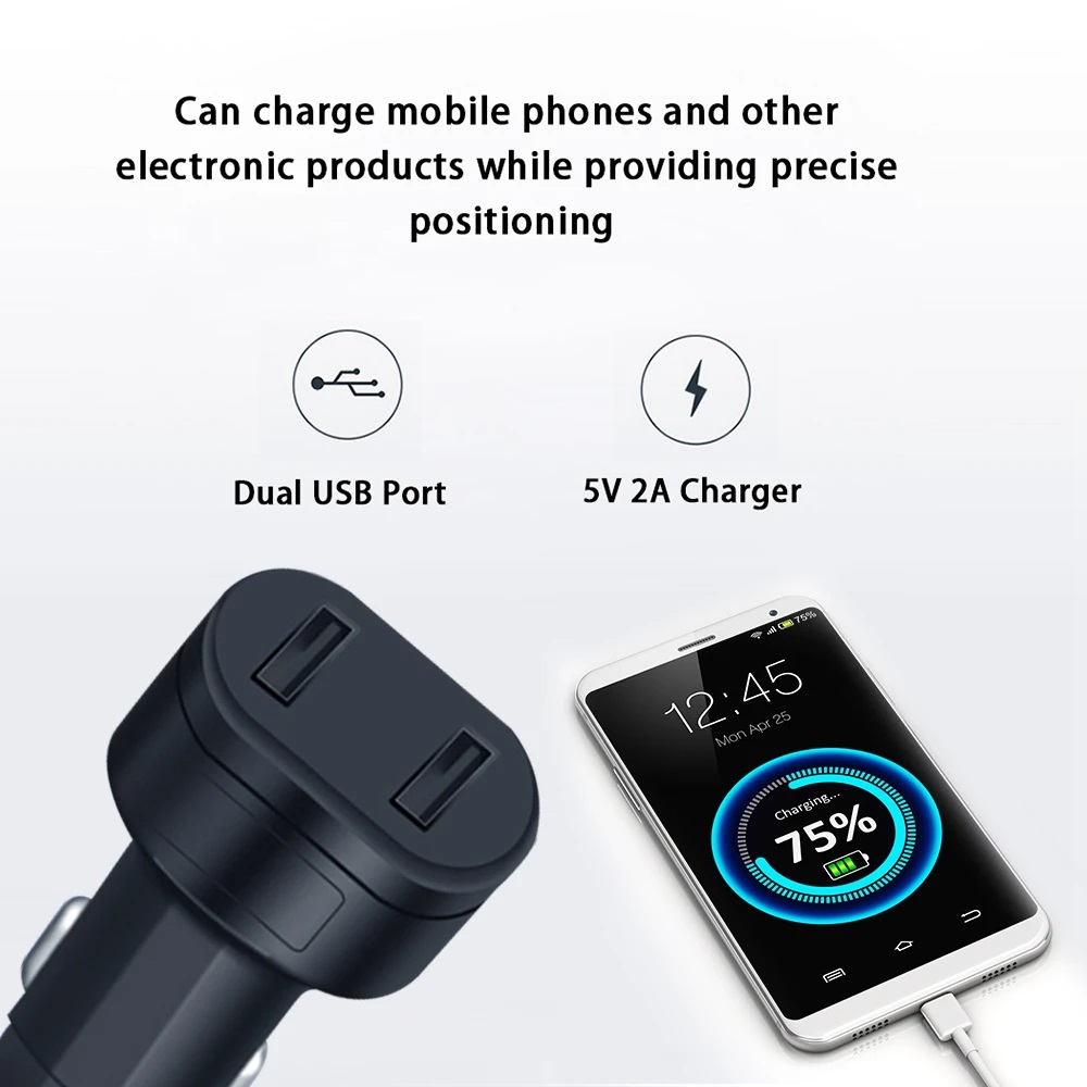D5 Spy Car Charger GPS Real-time Tracker Cigarette Vehicle Lighter Dual USB Charging Port - Image 4