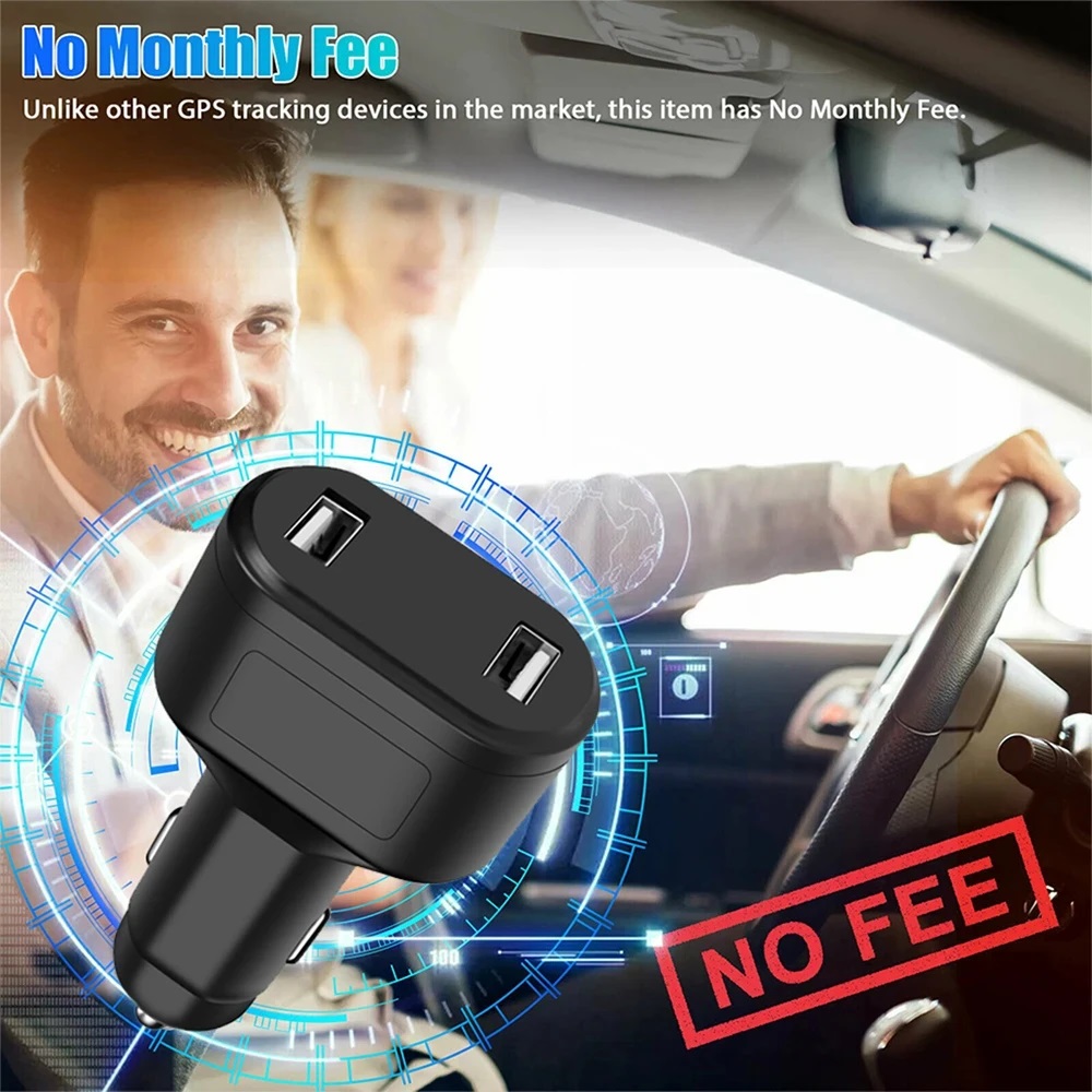 D5 Spy Car Charger GPS Real-time Tracker Cigarette Vehicle Lighter Dual USB Charging Port - Image 7