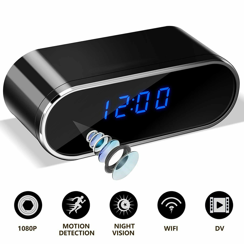 Wireless Wifi HD 1080P Mini Hidden IR Motion Spy Video Camera Alarm Clock Recorder - Image 6