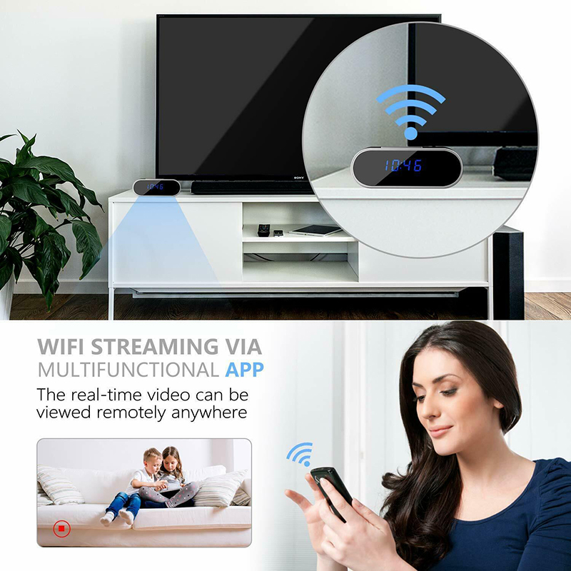Wireless Wifi HD 1080P Mini Hidden IR Motion Spy Video Camera Alarm Clock Recorder - Image 7