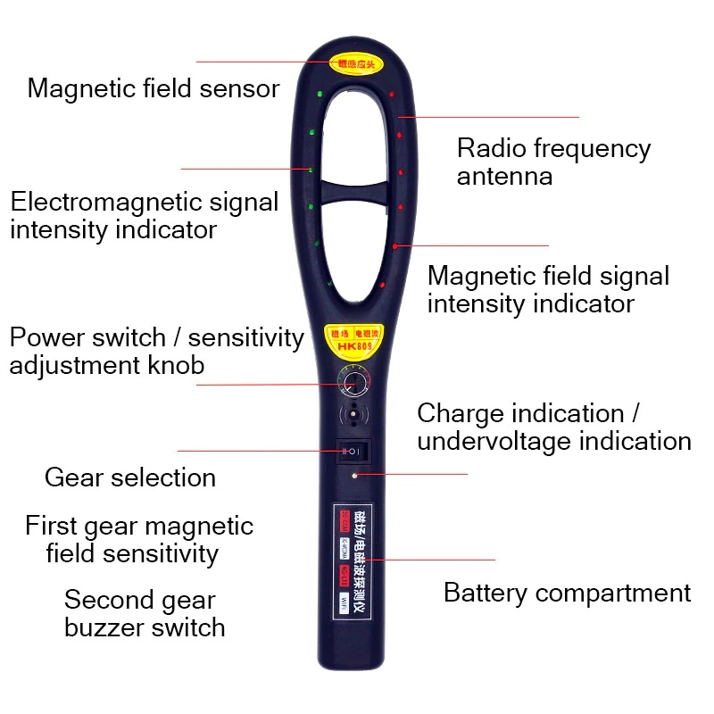 HK809 Car GPS spy hidden tracker positioning tracking signal anti eavesdropping magnetic field electromagnetic wave detector - Image 6